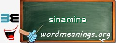 WordMeaning blackboard for sinamine
